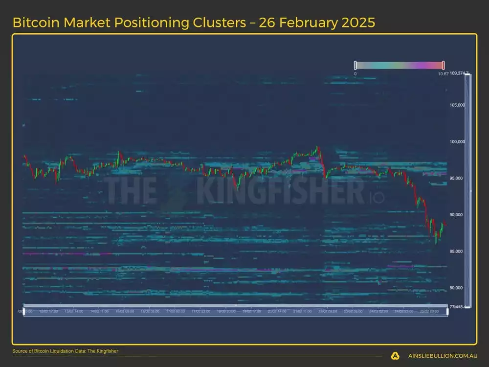 Bitcoin Market Positioning Clusters  26 February 2025 Bitcoin Market Positioning Clusters  26 February 2025